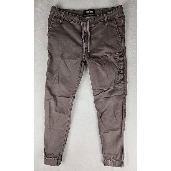 DU/ER N2X Jogger Pants Men's 32x29 Brown Slim Fit Stretch Drawstring MJNS1100 - Picture 1 of 12